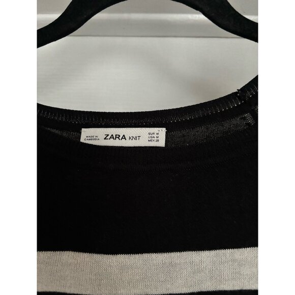 Zara knit striped sweater with yellow sleeves - Picture 4 of 4